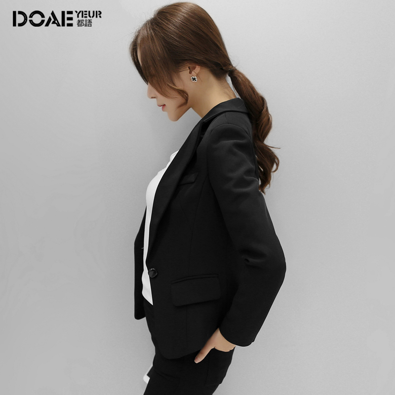 小西装外套女士韩版修身黑色长袖春秋季职业装大码西服女短款上衣在类目 女装/女士精品, 西装中 - 来自Buy2taobao.com提供专业的淘宝代购服务