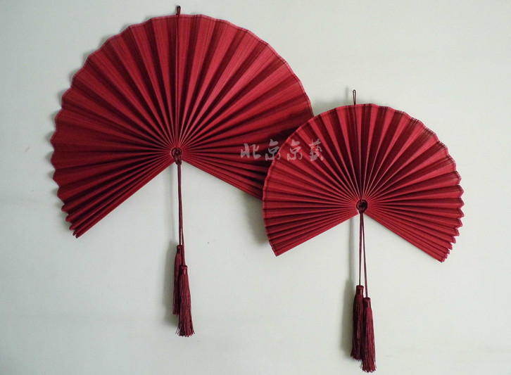 精品中國紅竹編挂扇軟裝飾品牆挂裝飾扇牆飾家居挂飾超細竹絲吊扇在類目 家居飾品, 創意飾品, 空中吊飾中 - 來自Buy2taobao.com提供專業的淘寶代購服務