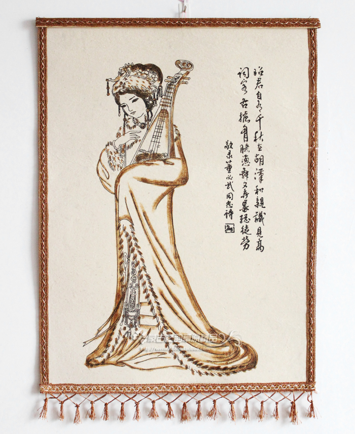 蒙古毡画 羊毛毡画内蒙古特色工艺品王昭君蒙古包装饰画80cm*60cm|msdalam kategori Ciri-ciri kraftangan, Minoriti mempunyai kraf, Mongolia ciri-ciri, 蒙古皮 lukisan - dari Buy2taobao.com untuk memberikan perkhidmatan ejen Taobao profesional membeli