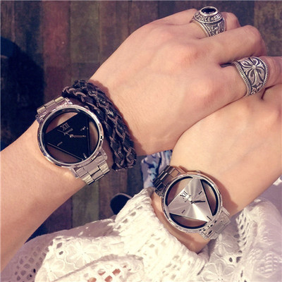 Korean Edition exo Trend Simplicity fashion Hollow Triangle Harajuku fashion men and women student Couple watches a pairin the Wristwatch , Watch category - from Buy2taobao.com to provide professional Taobao agent buy service