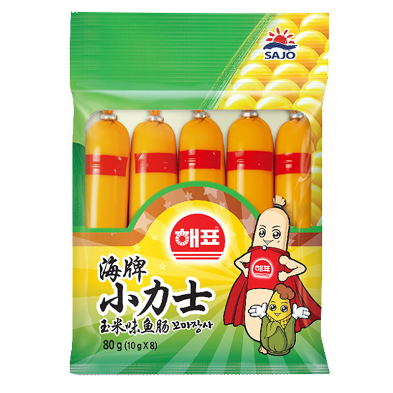 天猫超市韩国进口零食 海牌 小力士玉米味鱼肠
