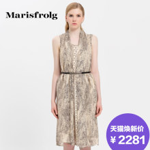 Marisfrolg/玛丝菲尔女装时尚气质优雅真丝印花连衣裙秋专柜正品图片