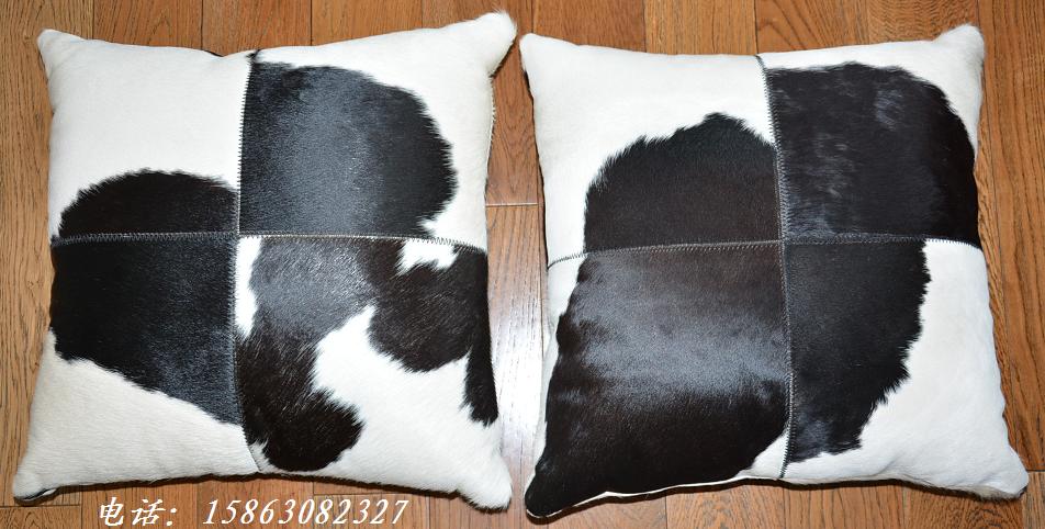 高档进口奶牛皮 25*25cm拼块抱枕靠垫/真皮沙发靠背 定制50*50CM|msdalam kategori rumah Fabrik, bantal/bantal - dari Buy2taobao.com untuk memberikan perkhidmatan ejen Taobao profesional membeli