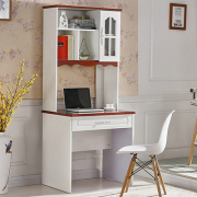 电脑桌地中海台式家用儿童书桌书架组合欧式白色写字台田园学习桌