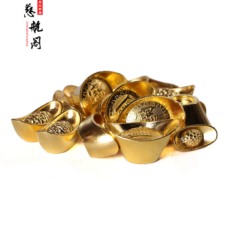 【慈航阁】开光合金元宝摆件供奉财神元宝摆设缺金摆件招财聚财|msdalam kategori Aksesori rumah, hiasan - dari Buy2taobao.com untuk memberikan perkhidmatan ejen Taobao profesional membeli