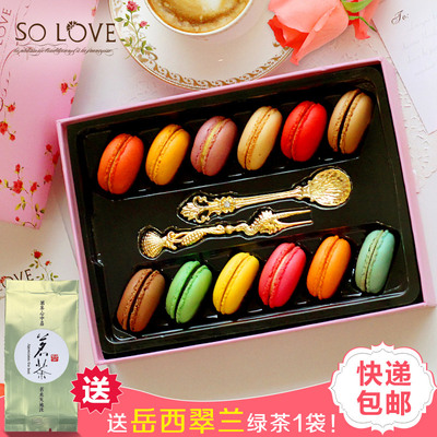 SO LOVE马卡龙甜点法式蛋糕零食西式糕点12枚点心休闲零食礼盒装