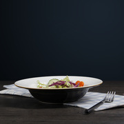 创意个性家用陶瓷西餐餐具沙拉，碗意面碗菜碗宽边草帽碗欧式汤碗
