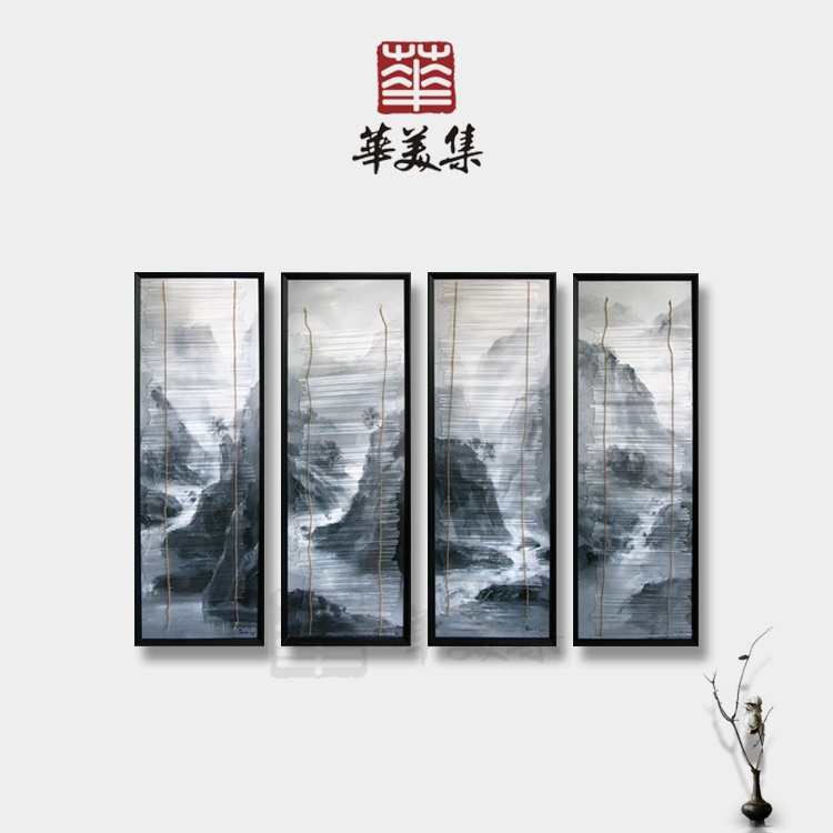山水意境裝飾畫新中式當代藝術綜合材質畫酒店大堂客廳禅意挂畫在類目 家居飾品, 裝飾畫, 現代裝飾畫中 - 來自Buy2taobao.com提供專業的淘寶代購服務