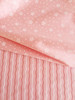 2.3米宽幅斜纹纯棉布料AB版 粉色花朵樱花条纹 手工服装/床品面料