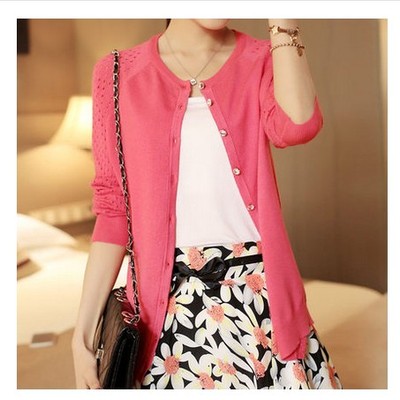 2014秋装新款韩版<em>针织</em>衫女<em>开衫</em>经典<em>薄外套</em>百