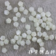 天然珍珠贝壳雕刻玫瑰花，(半孔)散珠diy耳钉发簪半成品配件材料a