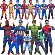 超人大战蝙蝠侠服装蜘蛛侠，美国队长衣服成人超人，蝙蝠侠演出衣服