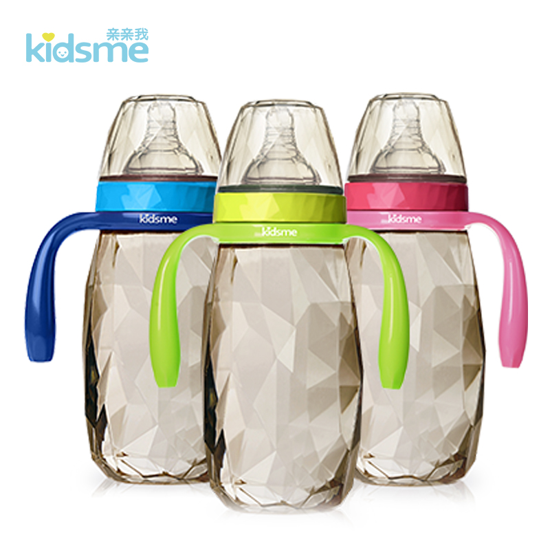 正品打折亲亲我 正品新生婴儿带吸管手柄防摔