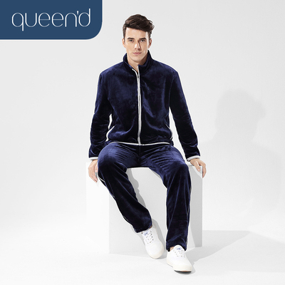 淳度冬季新品男士珊瑚绒睡衣长袖保暖加厚法兰绒可外穿居家服套装