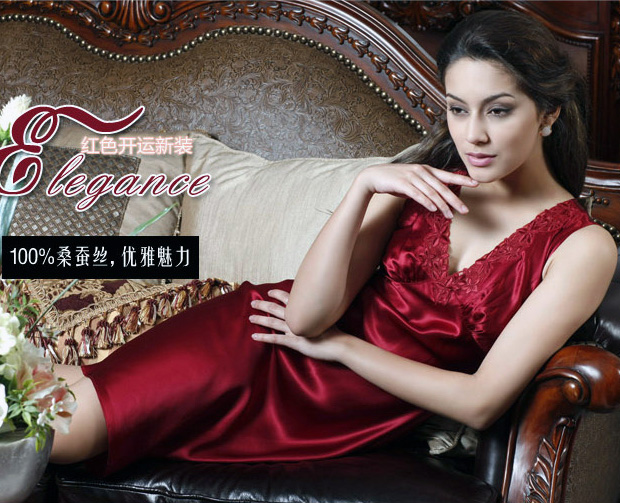Clearance sale Alexandra Head Seoul SMR quality goods Silk pajamas 100% mulberry silk Shoulder strap Home Furnishing Nightdress SM5503in the Lingerie/Men's underwear/Tracksuit , Lingerie category - from Buy2taobao.com to provide professional Taobao agent buy service