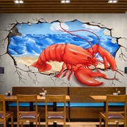 深圳纯手绘油画墙画涂鸦烤鱼，大型壁画水煮鱼火锅店餐厅上门手绘
