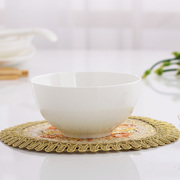 白骨瓷(白骨瓷)米饭碗澳碗健康釉下彩，4.5英寸韩式陶瓷家居日用饭碗碗餐具