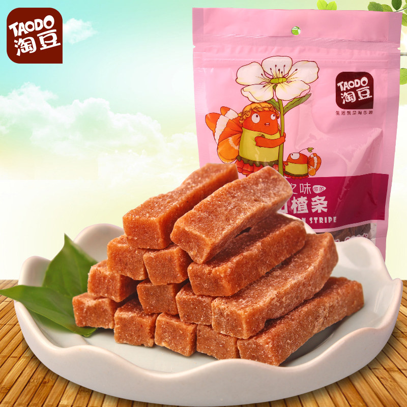 淘豆山楂条208g纯天然原味山楂条无添加休闲零食品小吃