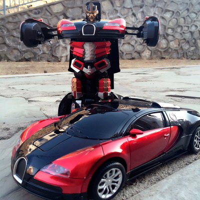 遥控变形车充电遥控车玩具车遥控汽车人一键变形变形金刚全国包邮