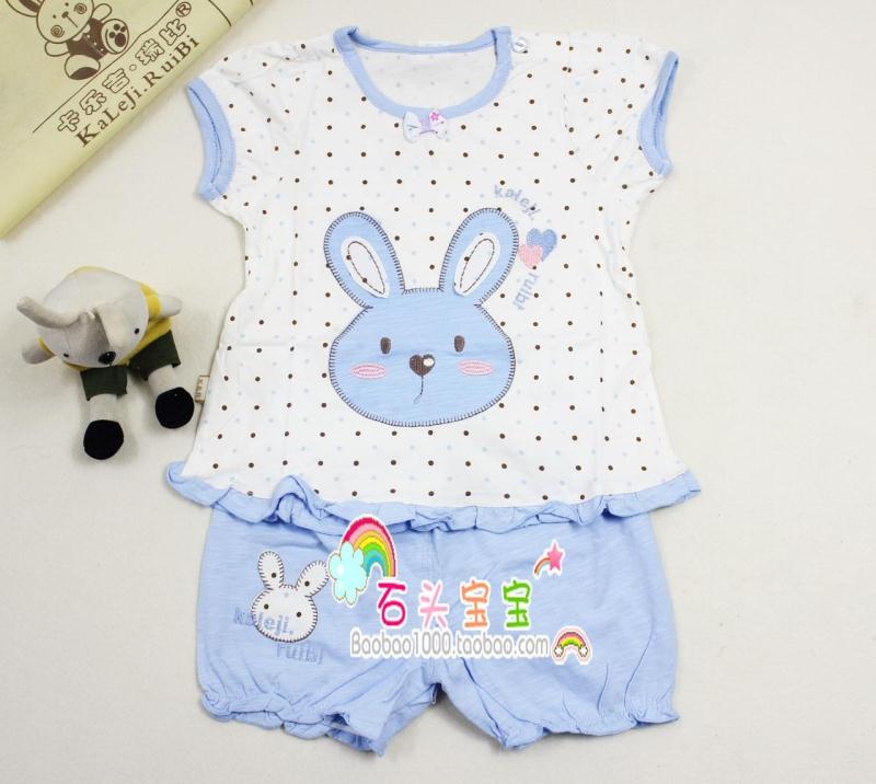 New summer Jerry card music than Sister Yo Rabbit Short sleeved suit Cotton female babyin the Children/Baby/Family fitted , Set category - from Buy2taobao.com to provide professional Taobao agent buy service