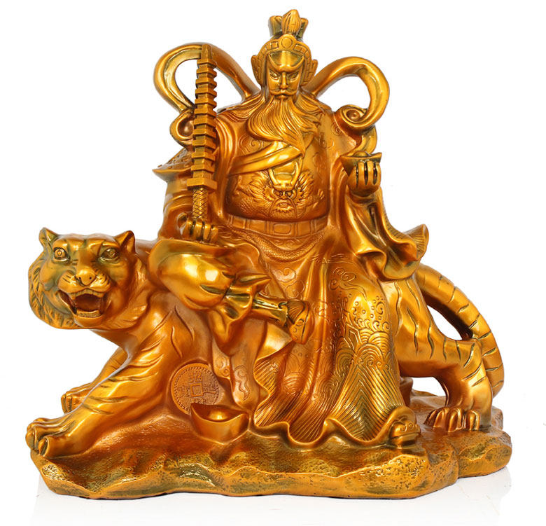 赵公明武财神爷摆件开光骑虎神像家居客厅招财风水吉祥树脂礼品