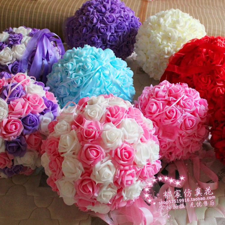 PE玫瑰花球 仿真玫瑰花球 婚房裝飾婚慶用品紗幔泡沫花球路引花球在類目 節慶用品/禮品, 拉花中 - 來自Buy2taobao.com提供專業的淘寶代購服務