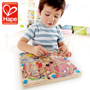 hape迷宫益智玩具走珠磁性磁力磁铁，平衡滚珠运笔立体儿童动物派对