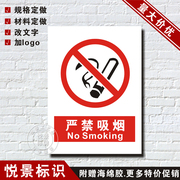 严禁吸烟警示牌验厂安全标识，标牌pvc标志不干胶贴纸