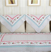 四季田园沙发垫100%纯棉布艺时尚坐垫沙发巾沙发坐垫巾