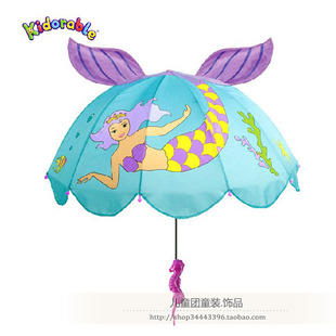 出口欧美品质kidorable美人鱼儿童，雨伞宝宝晴雨伞遮阳童伞