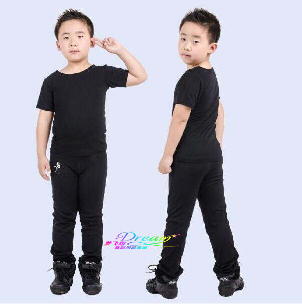 男童拉丁舞服装儿童舞蹈服装少儿练功服男孩短袖舞蹈衣裤套装夏季