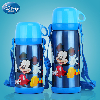 迪士尼正品不锈钢真空儿童保温杯 米奇水杯子可爱小学生水瓶水壶