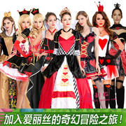 万圣节女巫装红桃皇后服装爱丽丝夜店舞台装cosplay红心女王服装