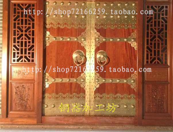 Antique Furniture Pure copper gate parts Copper fittings for doors/ Nails /Hand in hand/Copper edging/Copper clad anglein the Basic building materials , Home Hardware , Door fittings , Layering category - from Buy2taobao.com to provide professional Taobao agent buy service