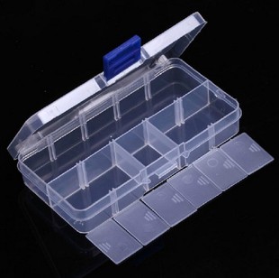 多格透明塑料pp分类盒，饰品戒指首饰整理盒子，手工针线材料收纳盒