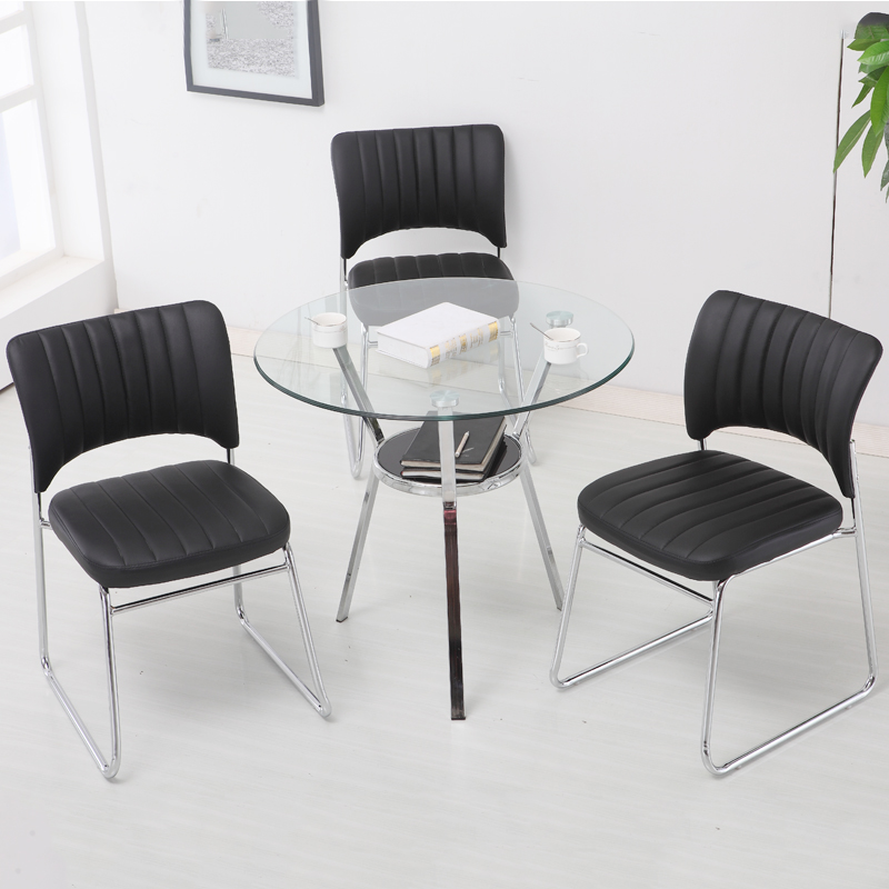Toughened glass Front The reception Negotiate Tables and chairs combination modern Simplicity round table indoor Rest area Small apartment Tablein the Business/Office Furniture , Office Furniture , Desk , Conference table category - from Buy2taobao.com to provide professional Taobao agent buy service