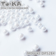 MIYUKI-DP528串珠材料日本进口御幸水滴珠3.4/2.8mm白色油光