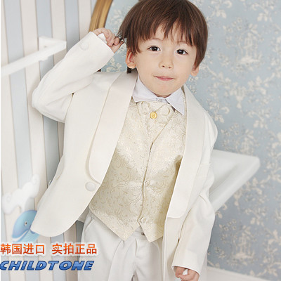 韓國進口正品兒童禮服正裝男孩寶寶生日演出花童白色西裝套裝在類目 童裝/嬰兒裝/親子裝, 兒童禮服中 - 來自Buy2taobao.com提供專業的淘寶代購服務