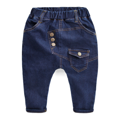 男童牛仔裤 2016新款春装单裤童装宝宝儿童长裤哈伦裤裤子潮U1017
