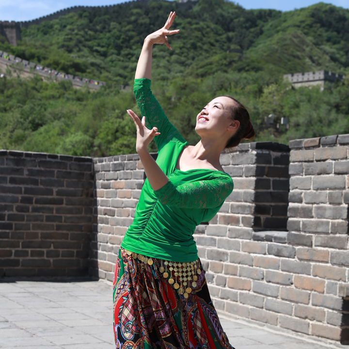 杨艺 応子 格格周思萍广场舞服66025+96025印度风情