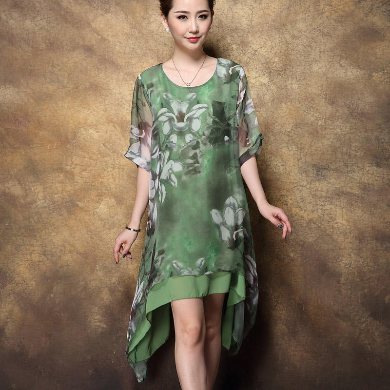 加肥加大码女装200斤连衣裙夏季半袖胖mm妹