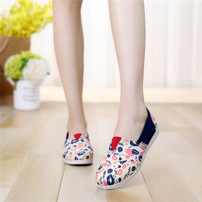 2016秋季休闲帆布鞋女鞋平底单鞋一脚蹬女懒人鞋开车鞋玛丽学生鞋