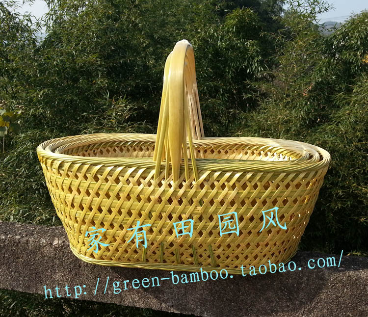 熱銷 環保天然竹編菜籃子購物手提竹籃 水果籃 純手工編織竹籃子在類目 收納整理, 家庭收納用具, 收納籃, 購物籃中 - 來自Buy2taobao.com提供專業的淘寶代購服務