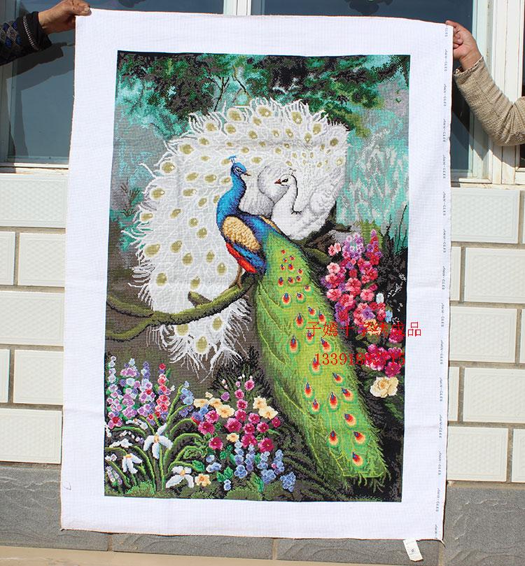 纯手工绣好的KS十字绣成品 绿光森林 白孔雀竖孔雀612221客厅大画在类目 居家布艺, 十字绣及工具配件, 十字绣成品中 - 来自Buy2taobao.com提供专业的淘宝代购服务