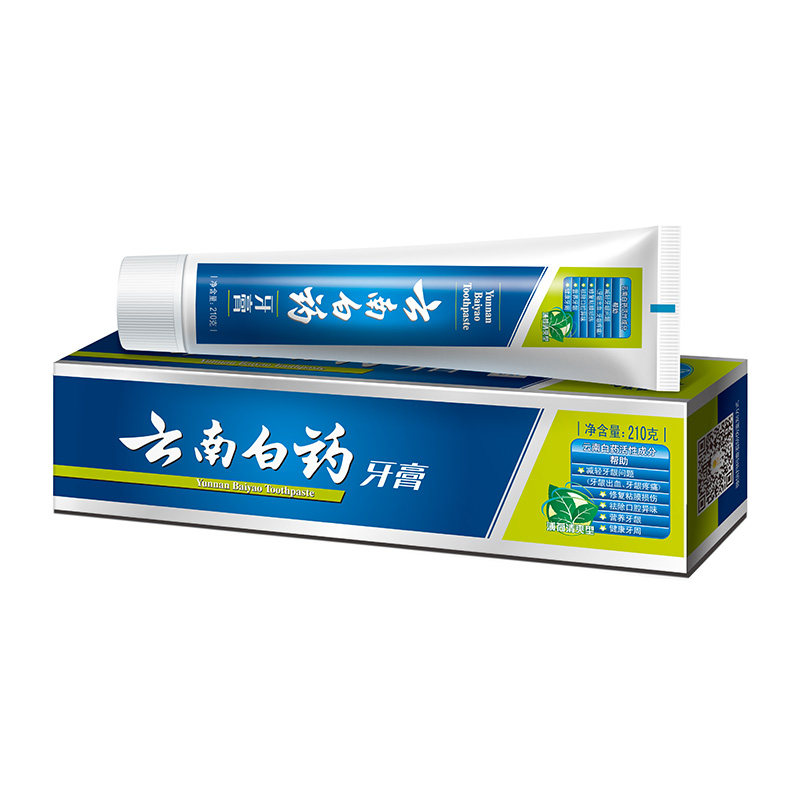 【天猫超市】云南白药牙膏薄荷清爽型210g 减轻牙龈问题 祛异味