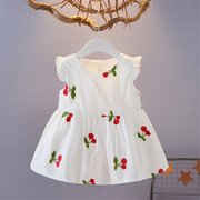 女宝宝连衣裙吊带裙夏装新生儿，韩版棉布裙子，0-1-2-3岁婴儿背心裙