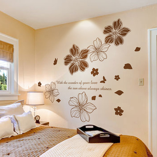 卧室床头创意温馨小清新墙贴花房间创意装饰墙贴纸贴画墙壁纸自粘