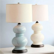 简约欧式台灯 奢华卧室床头书房装饰灯 时尚创意美式陶瓷葫芦台灯
