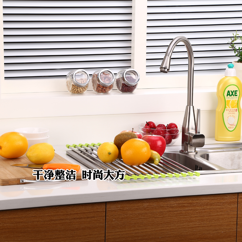 Stainless steel Drain shelf fold Flume rack Dish rack Kitchen Shelf Dripping storage rack Dishes rackin the Decoration main material , Kitchen , Sink Accessories , Drain board category - from Buy2taobao.com to provide professional Taobao agent buy service