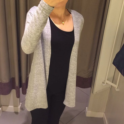 HM正品非代购 宽松<em>针织衫开衫女大码</em>披肩<em>外套</em>